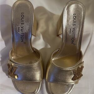 Louis Vuitton Star Embellished Mule Sandals (Heels)